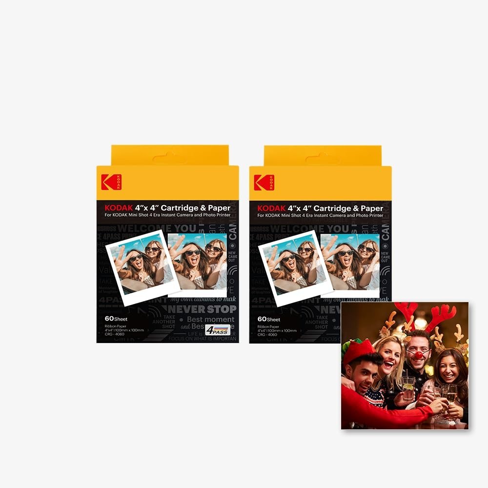 Kodak 4PASS Film Cartridge 4x4 Inch (120 Sheets) for Mini Shot 4 ERA