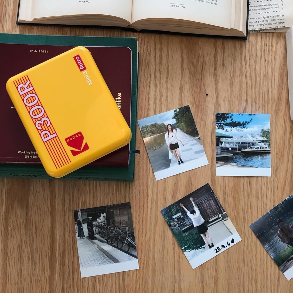 Kodak Mini 3 Retro 4PASS Portable Photo Printer (3x3 Inches) + 38 Sheets Bundle-(Black)