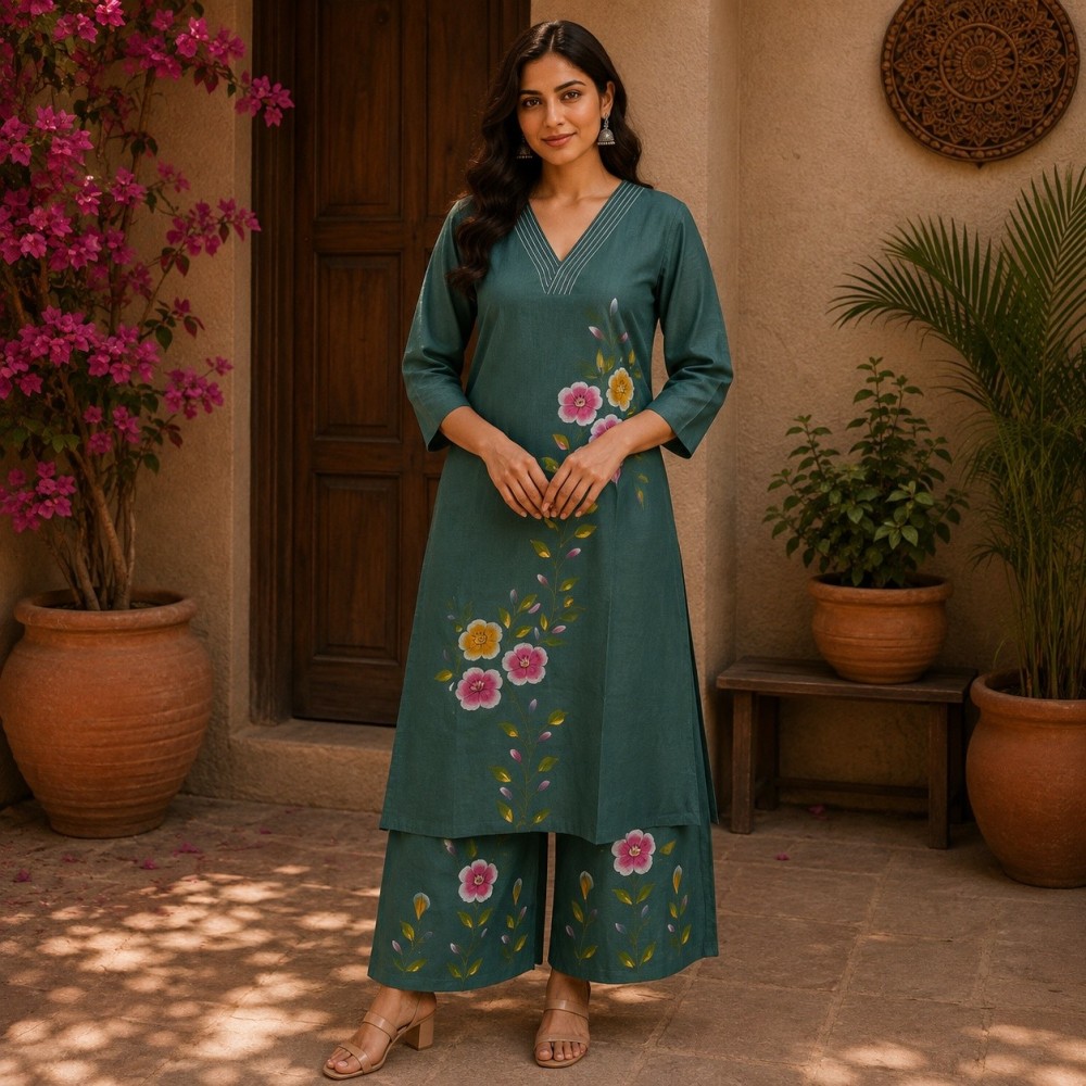 Beautiful Plus Size Elephant Grey 3 Piece Suit Set for Women with Floral Embroidered Kurta, Matching Bottom & Dupatta, Elegant Ethnic Wear – (CMHT0345)