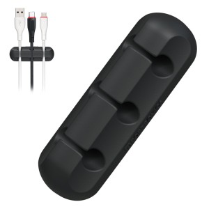 Portronics Griplet 3 Cable Organizer Holder Clips (Black)