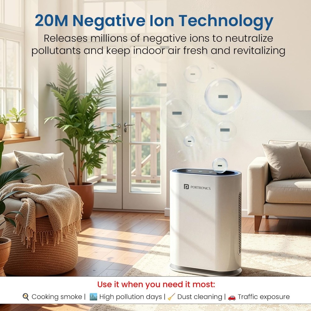 Portronics Air X 3-in-1 H13 True HEPA Air Purifier
