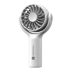 Portronics Toofan Mini Portable Rechargeable Fan with 3 Speed Modes, Up to 7800 RPM, 2000mAh Battery, Type-C Charging & Magnetic Base for Stable Placement – (White)