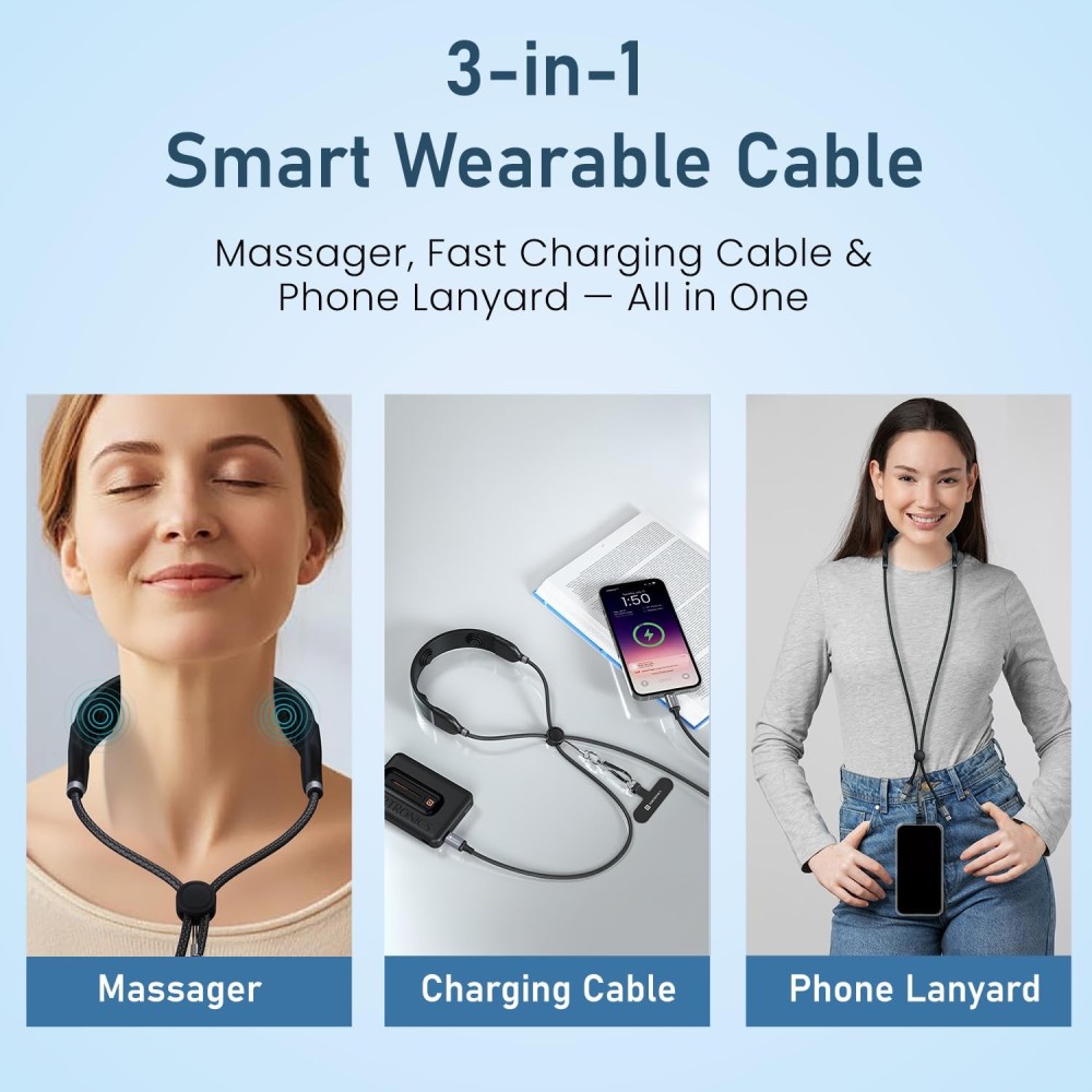 Portronics Pulse Line 3-in-1 Smart Wearable Cable