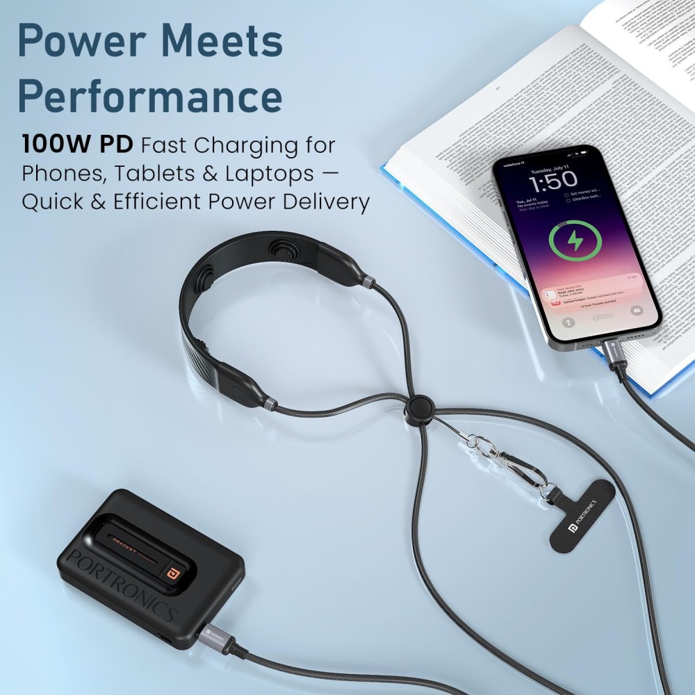Portronics Pulse Line 3-in-1 Smart Wearable Cable