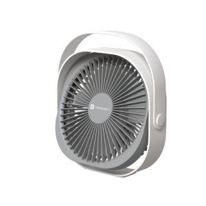 Portronics CoolCube Portable Desktop Fan with 2400mAh Battery, Type-C Charging, 360° Rotation, 3 Speed Modes up to 2500 RPM, BLDC Motor & Quiet Operation, 3-Hour Playtime for Home, Car & Offi