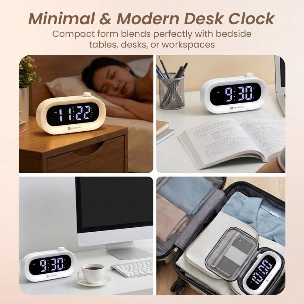Portronics Glowtime Multi-Function LED Digital Alarm Clock