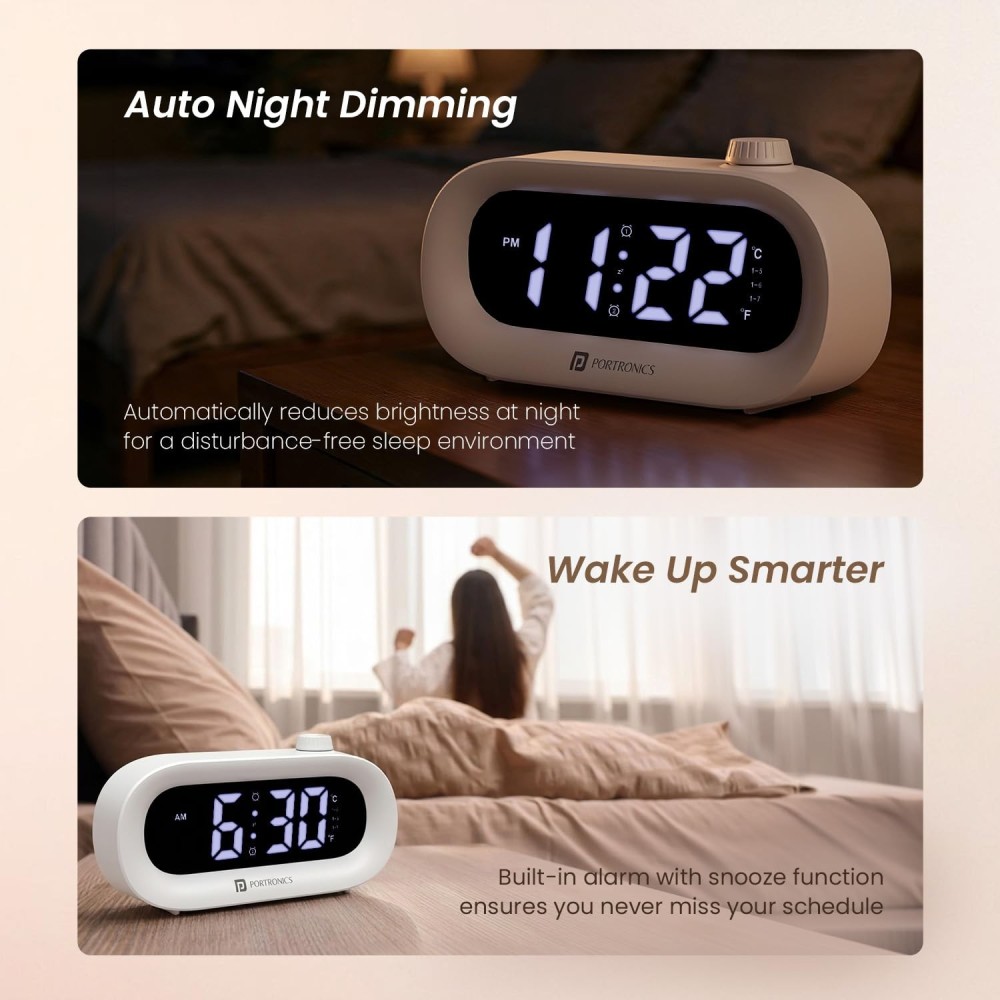 Portronics Glowtime Multi-Function LED Digital Alarm Clock