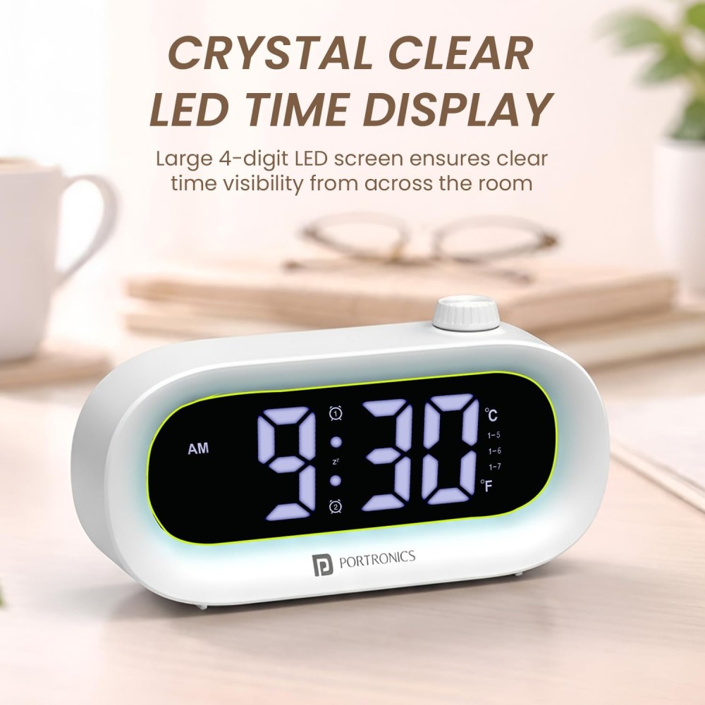 Portronics Glowtime Multi-Function LED Digital Alarm Clock