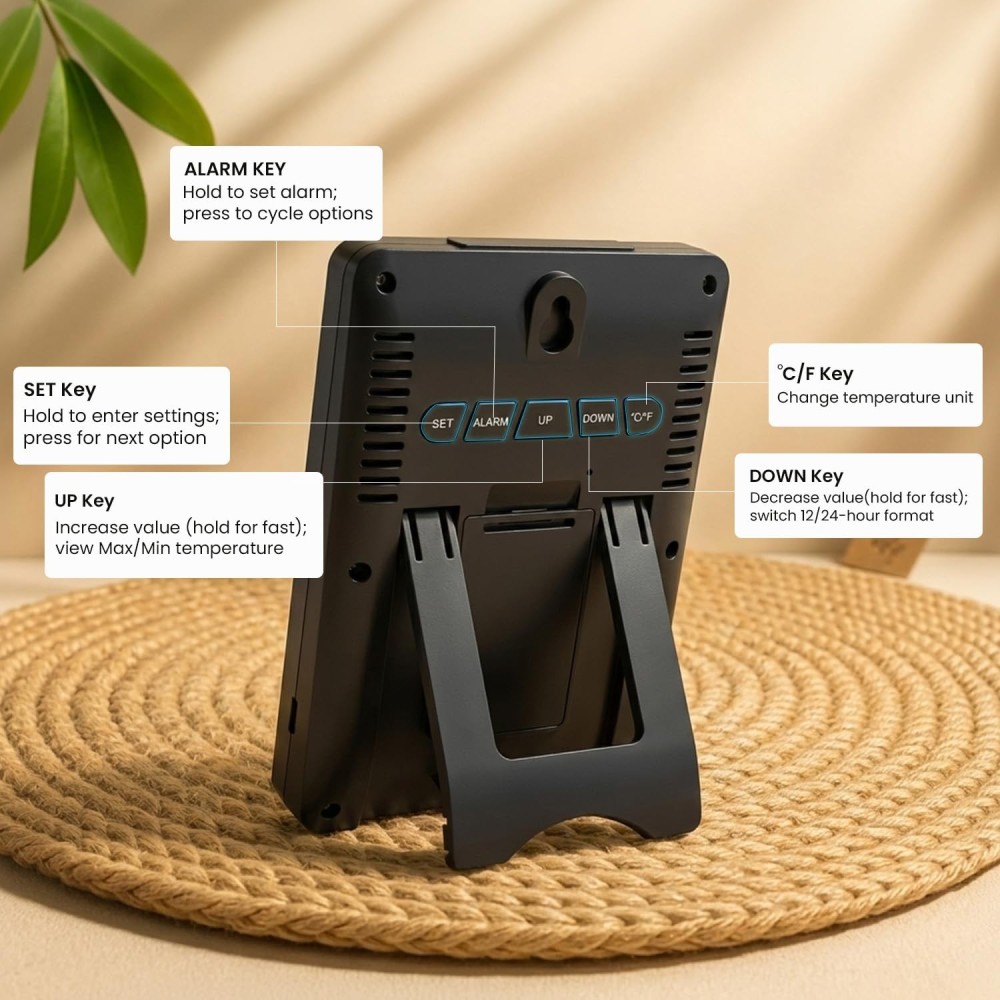 Portronics Meteo Type-C Powered Digital Weather Station Clock