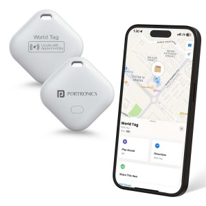 Portronics WorldTag Item Finder – Bluetooth Smart Tracker (Apple Find My Compatible)