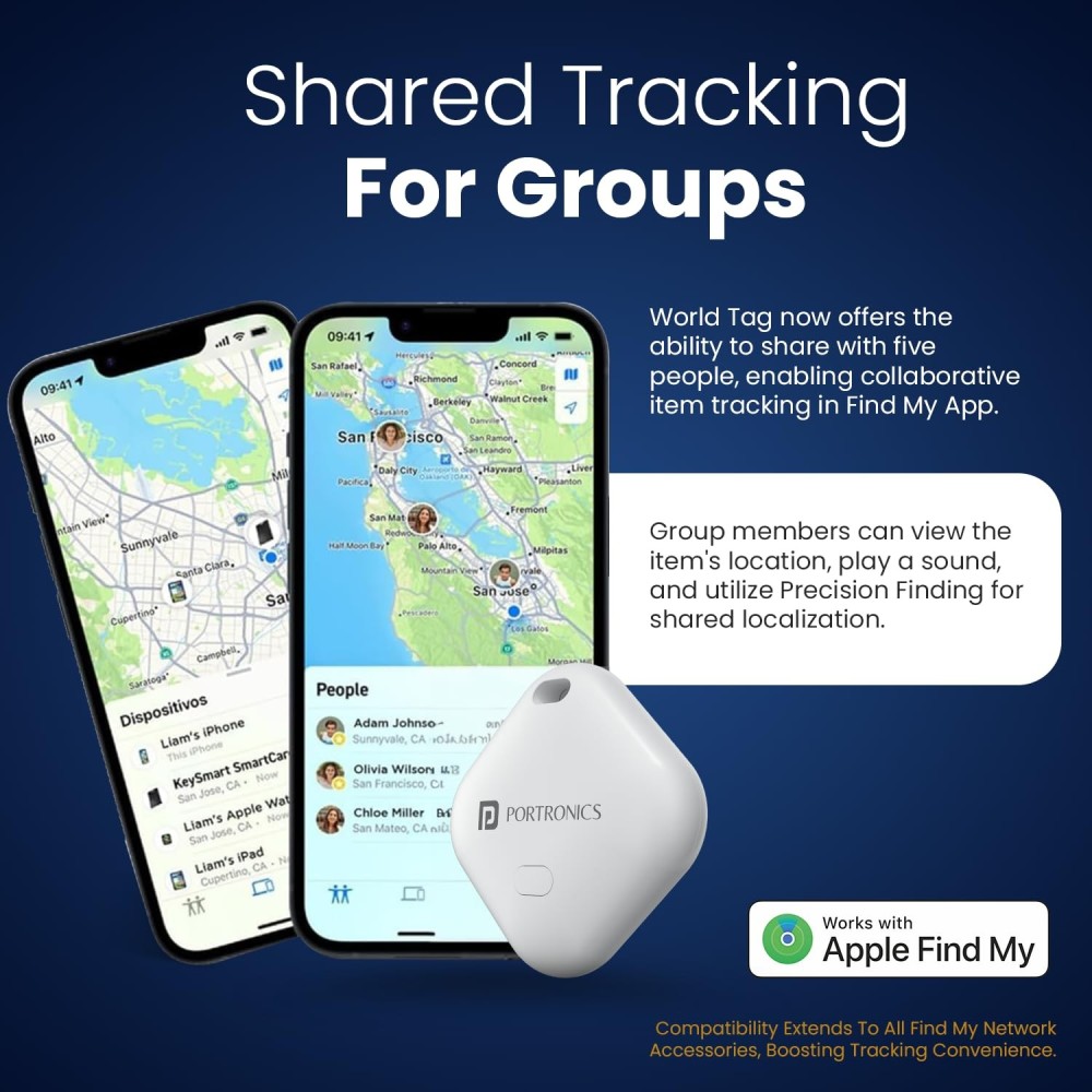 Portronics WorldTag Item Finder – Bluetooth Smart Tracker (Apple Find My Compatible)