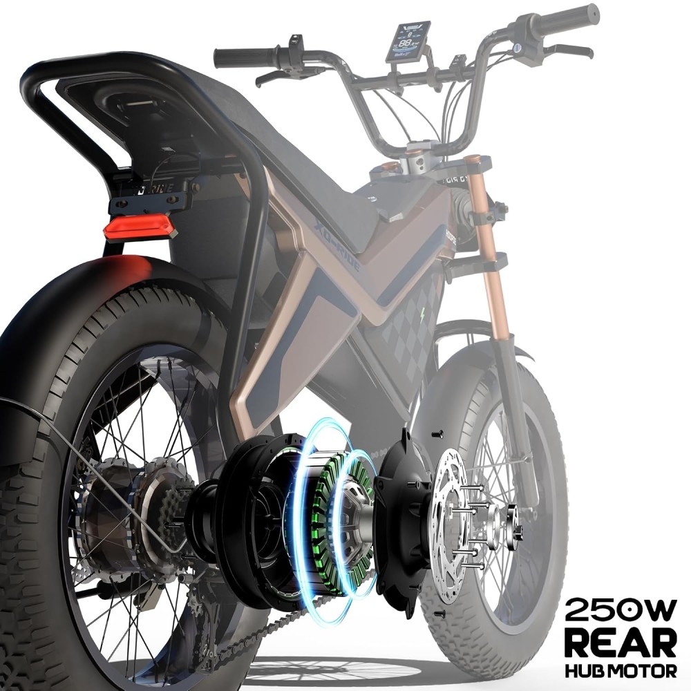 XO-Ride Conqueror Electric Cycle – 250W | 36V 15Ah | Shimano 7-Speed | Rose Gold