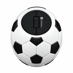 Portronics ToadPlay Football Mini Wireless Bluetooth Mouse with Dual Mode (BT + 2.4GHz), Rechargeable, Silent Click, Adjustable DPI - (White)