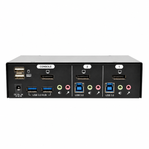 Tripp Lite B004-DPUA2-K 2-Port DisplayPort KVM Switch with Audio & USB 3.0 Hub