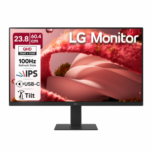 LG 24U631A 60.4 cm (23.8 Inch) QHD (2560x1440) IPS PC Monitor with 100Hz, 5ms (GtG) HDR10, Flicker Safe, Reader Mode, HDMI, USB-C, Anti-Glare, 3-Side Virtually Borderless Design, sRGB 99% - (Black)