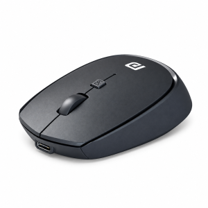 Portronics Toad 23 Pro Wireless Rechargeable Bluetooth Mouse, 2.4GHz USB Nano Receiver, Adjustable 3200 DPI, Type-C Rechargeable Optical Mouse for Laptop, PC, Mac & Windows - (Black)