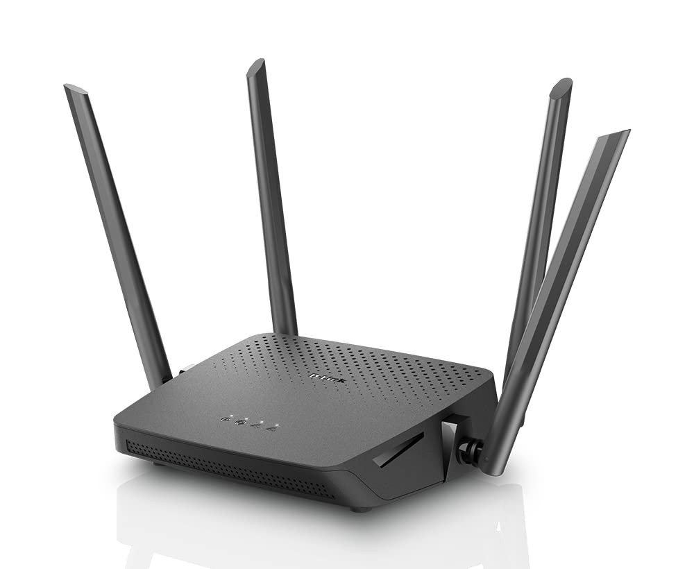 D-Link DIR-825 |High Speed 1200Mbps Dual Band Wi-Fi Router| Gigabit Ethernet Ports | High-Gain Antennas | Easy Setup |MTCTE Certified(Black)