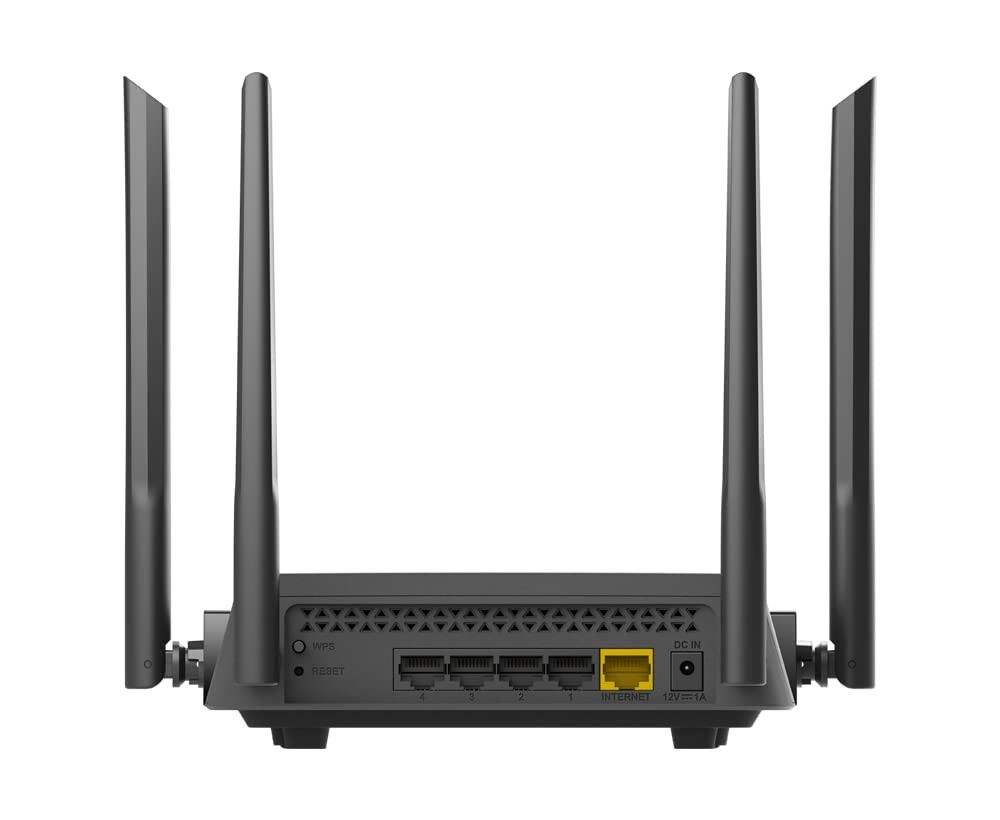 D-Link DIR-825 |High Speed 1200Mbps Dual Band Wi-Fi Router| Gigabit Ethernet Ports | High-Gain Antennas | Easy Setup |MTCTE Certified(Black)