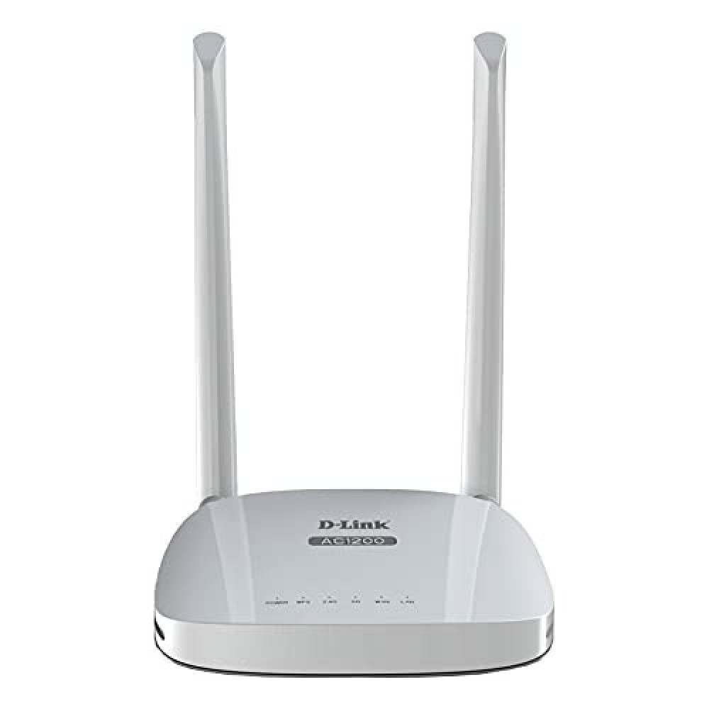 D-Link AC1200 DIR-811 Dual Band Wi-Fi Speed Up to 867 Mbps/5 GHz + 300 Mbps/2.4 GHz, 2 Fast Ethernet Ports, 2 External Antennas and WiFi Coverage with Access Point Mode, WPS Protected(White)