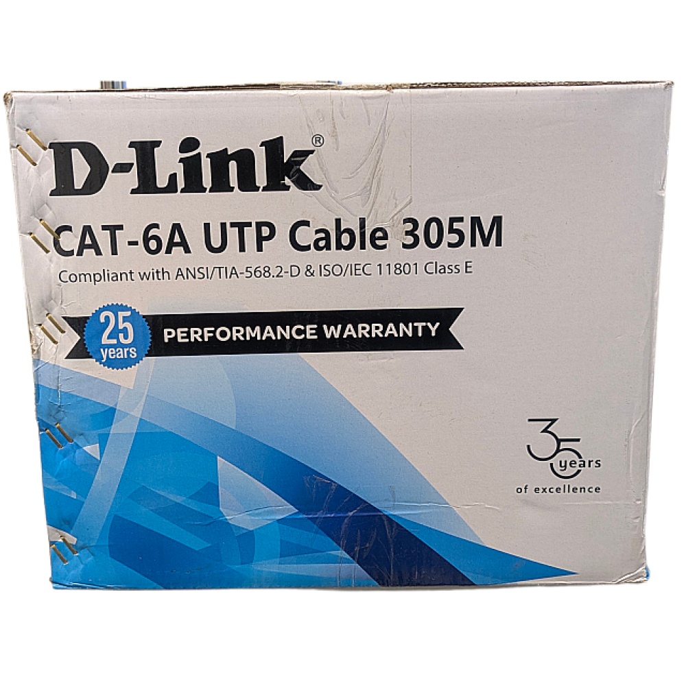 D-LINK CAT6A Cable , UTP 305M (Grey), (NCB-6AUGRYR-305)