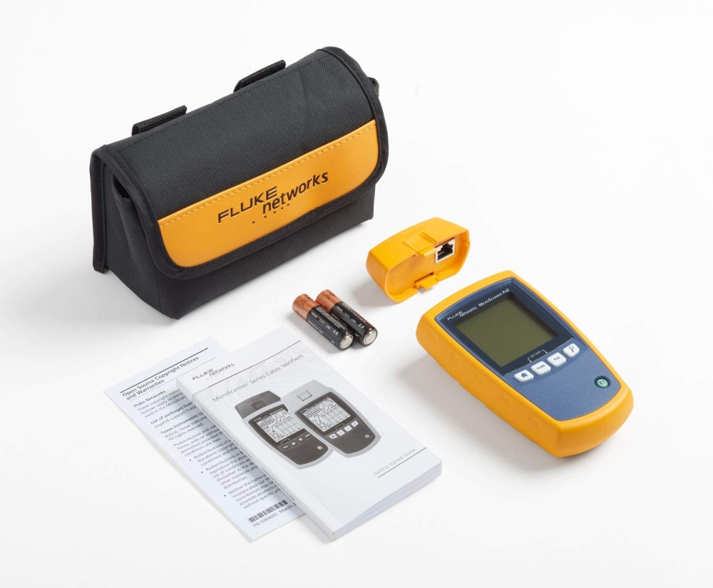 Fluke Networks MS-POE MicroScanner Copper Cable Verifier & PoE Tester RJ45 Cat5e Cat6 Cat6A | 5018508