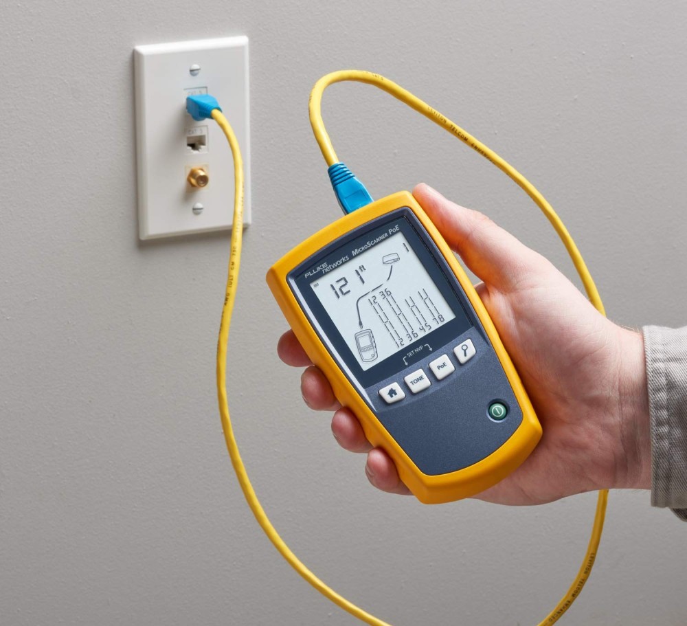 Fluke Networks MS-POE MicroScanner Copper Cable Verifier & PoE Tester RJ45 Cat5e Cat6 Cat6A | 5018508