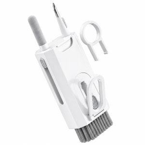 Portronics Clean M, 8-in-1 Multifunctional Gadget Cleaning Kit with Mobile Holder for Smartphones, Tablets, Laptops & Earbuds – Portable Electronics Cleaning Kit – (White)