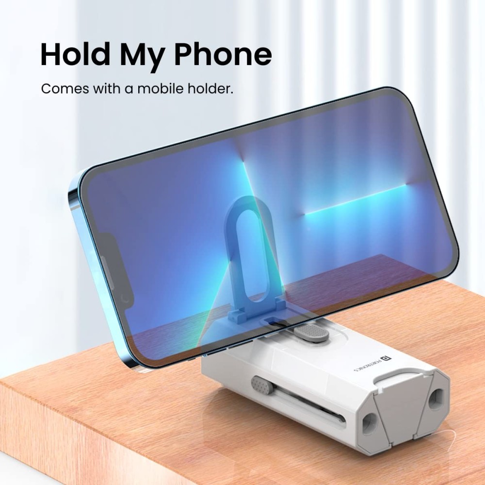 Portronics Clean M, 8-in-1 Multifunctional Gadget Cleaning Kit with Mobile Holder for Smartphones, Tablets, Laptops & Earbuds – Portable Electronics Cleaning Kit – (White)