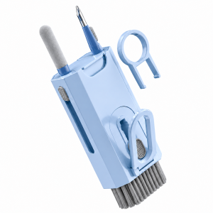 Portronics Clean M, 8-in-1 Multifunctional Gadget Cleaning Kit with Mobile Holder for Smartphones, Tablets, Laptops & Earbuds – Portable Electronics Cleaning Kit – (Blue)