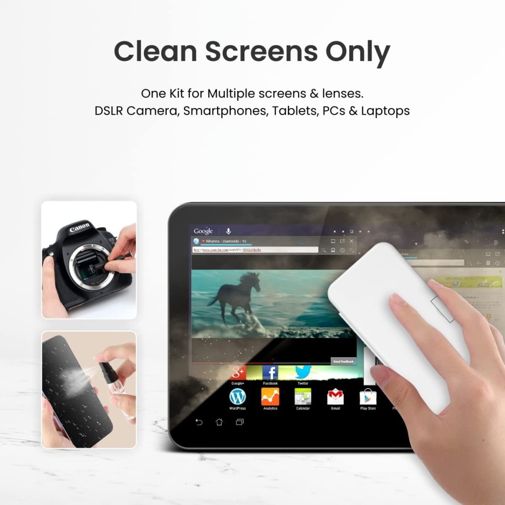Portronics Clean N 18-in-1 Smart Gadget Cleaning Kit for Smartphones, Tablets, Laptops & Earbuds, Multi-Functional Electronics Cleaning Set with Cleaning Tools – (White)