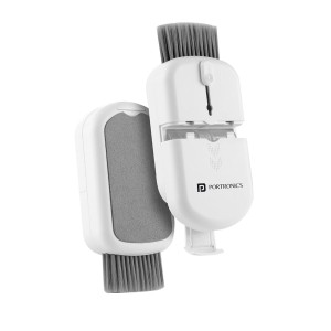 Portronics Clean P 10-in-1 Screen Cleaner & Multipurpose Device Cleaning Kit for Laptops, Smartphones, Keyboards, Cameras & Earphones – Portable Gadget Cleaning Set – (White)