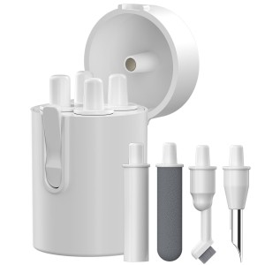 Portronics Clean U 5-in-1 Multi-Function Electronics Cleaning Kit with Soft Brush & Extension Rod for Earbuds, Earphones, Mobile Speakers, Jacks & Gadgets – (White)