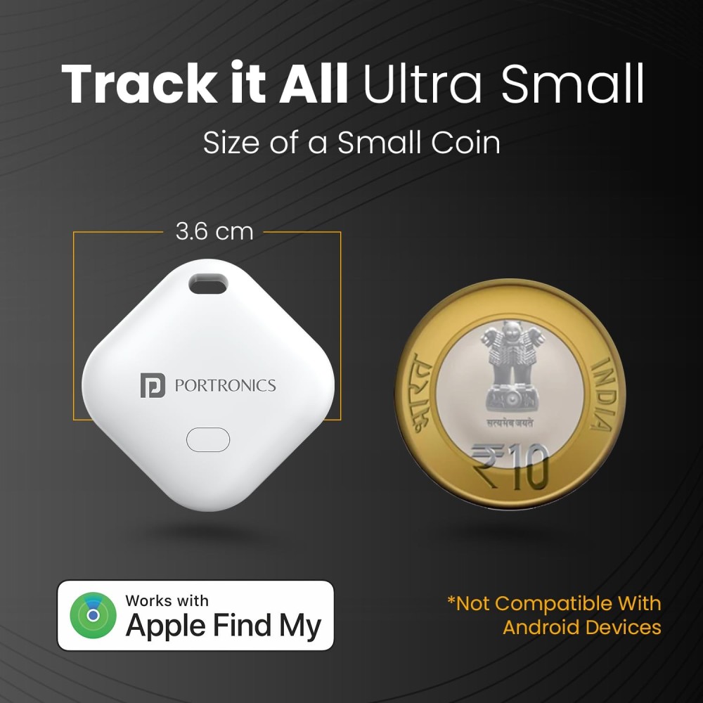Portronics LOCA Item Finder – Bluetooth Tracker