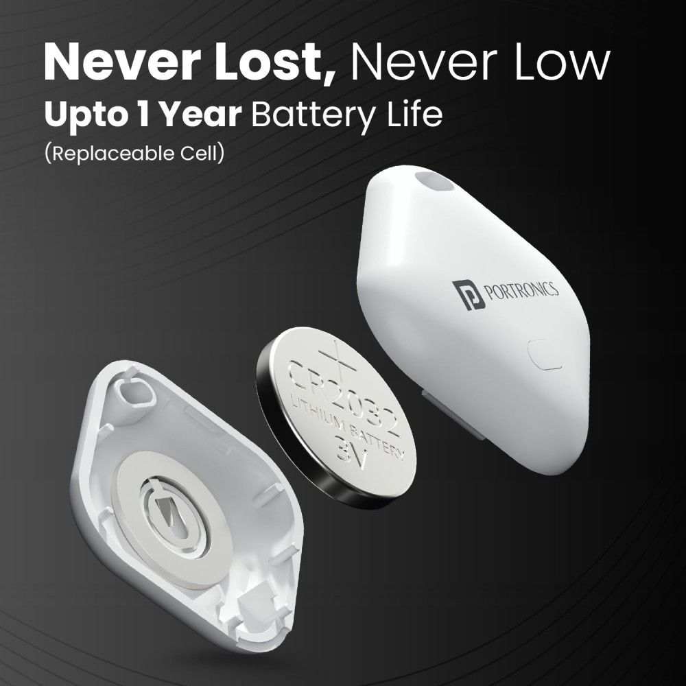 Portronics LOCA Item Finder – Bluetooth Tracker