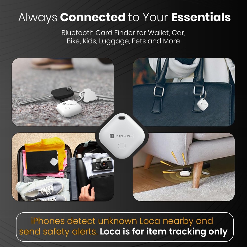 Portronics LOCA Item Finder – Bluetooth Tracker