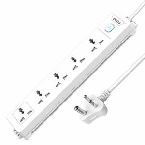 Artis AR-5SS Socket Extension Board with 5 Sockets, 2 Meter Power Cord & Compact Design for Home, Office & Electronics – (White)