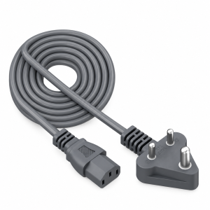 Portronics Konnect G1 1.5 Meter Desktop Power Cord Cable for PC & Computer, Durable Power Cable with Standard Connector – (Grey)