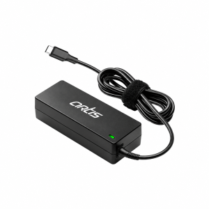 Artis 65W USB Type-C Compatible Laptop Adapter with Power Cable, Fast Charging AC Power Adapter for Laptops & Notebooks – (Black)