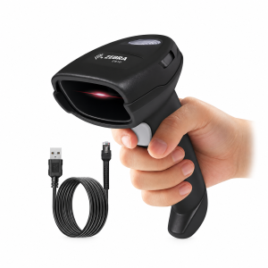 Zebra DS1001-US4-2K DS1000 Series 1D/2D Barcode Scanner, Handheld USB Corded Barcode Reader with High-Speed Scanning for POS Systems, Supermarkets & Seller Flex – Black (DS1001-US4-2K)