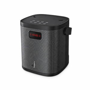 FINGERS 2Mic-GrooveBox Portable Bluetooth Speaker with 2 Wireless Microphones, 20W Intense Bass, 6.5-Hour Playback, Recording Function, USB, MicroSD, FM Radio & AUX – (Rich Black)