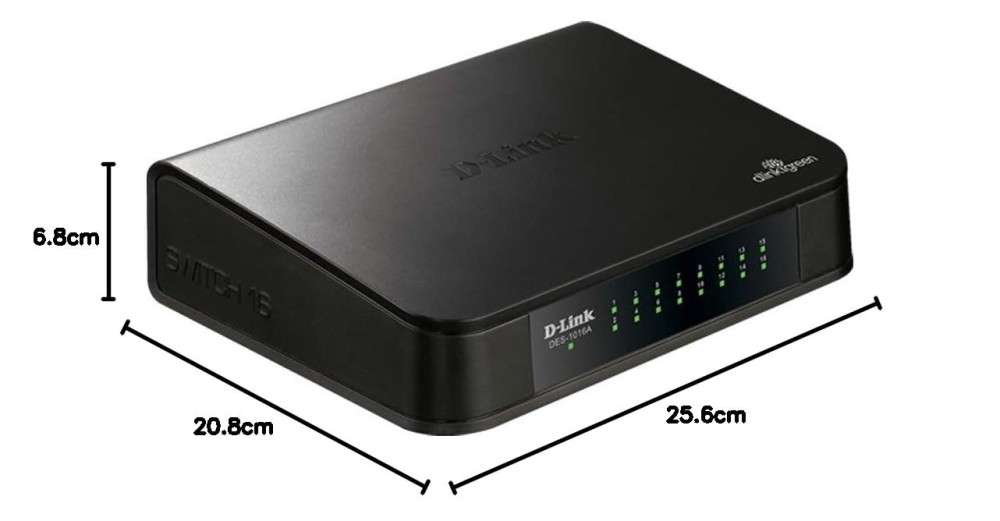 D-Link DES-1016A 16 Port 10/100 MBPS Switch (Black)