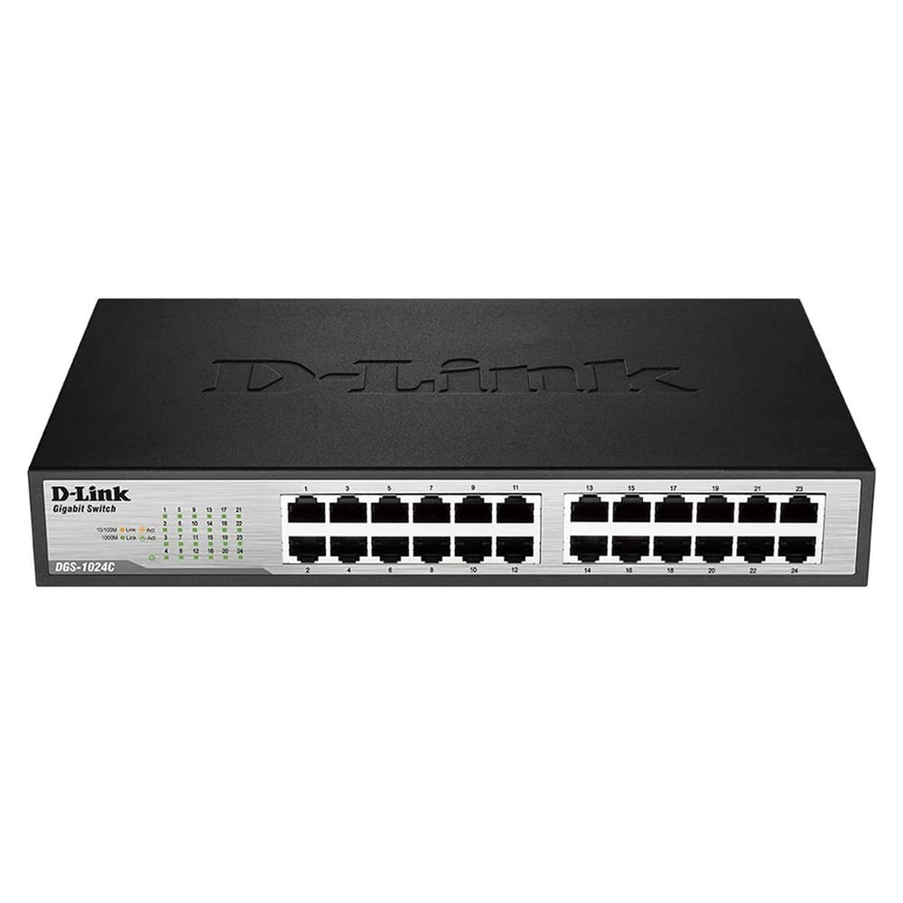 D-Link DGS-1024C 10/100/1000 Mbps 24-Ports Rackmountable Switch(Black)