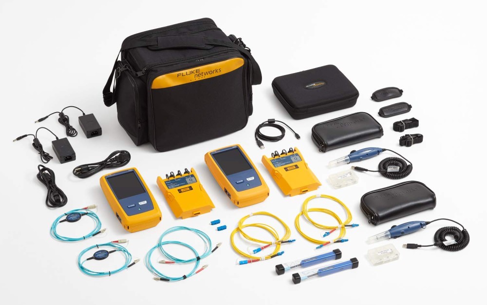 Fluke Networks CertiFiber Pro QUAD OLTS V2 | Optical Loss Test Set for Fiber Optic Certification | WiFi & Double-Ended Inspection