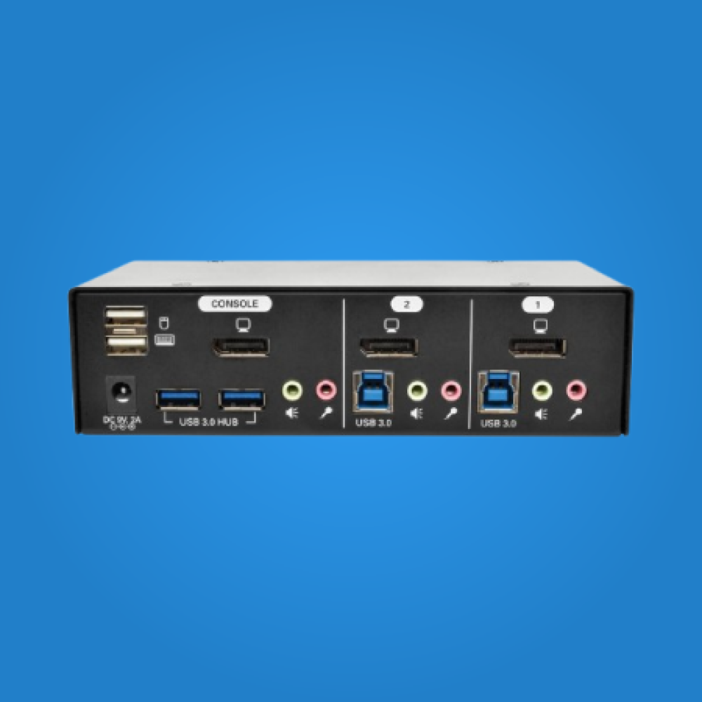 Tripp Lite B004-DPUA2-K 2-Port DisplayPort KVM Switch with Audio & USB 3.0 Hub