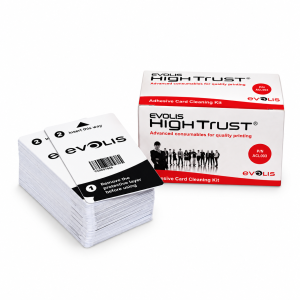 Evolis Primacy Printer Consumables Adhesive Cleaning Card Kit ACL003 – 50 Adhesive Cleaning Cards for Card Printer Maintenance