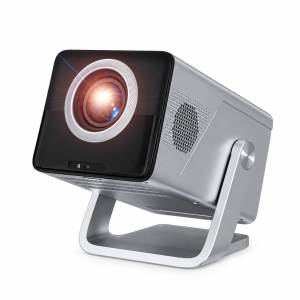 Portronics Beem 570 Smart Projector, Netflix Certified, 1080p Full HD Native, 10000 Lumens, Android 13, Up to 120-Inch Screen, Auto Keystone, Obstacle Avoidance, Built-in Apps, 5W Speaker - (Silver)