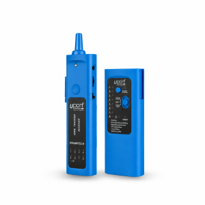 UPORT Network Wire Tracker & LAN Cable Tester, RJ45/RJ11 Cable Tracer, Up to 300M Range, 9 LED Wire Mapping, Open/Short Circuit & Grounding Test, Transmitter & Receiver, Battery Powered, Industrial Networking Tool