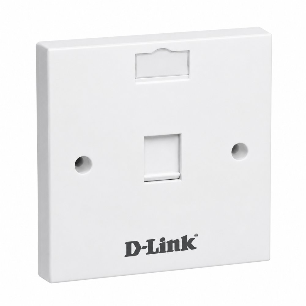 D-Link RJ45 Single Face Plate (I/O box) NFP-0WHIXX