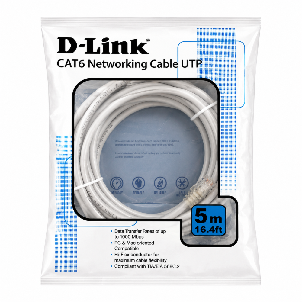 D-Link CAT6 Patch Cable (5m, 16ft)