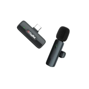 Digitek® (DWM-006 PRO) Wireless Microphone & Receiver with Type-C Connector, 4Hr Battery, for Android Phone & Type-C Devices, Ideal for Voice Recording & Live Streaming.